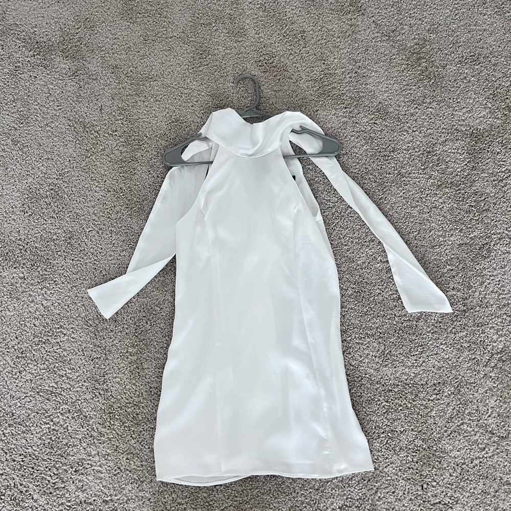 White Mini Halter Dress